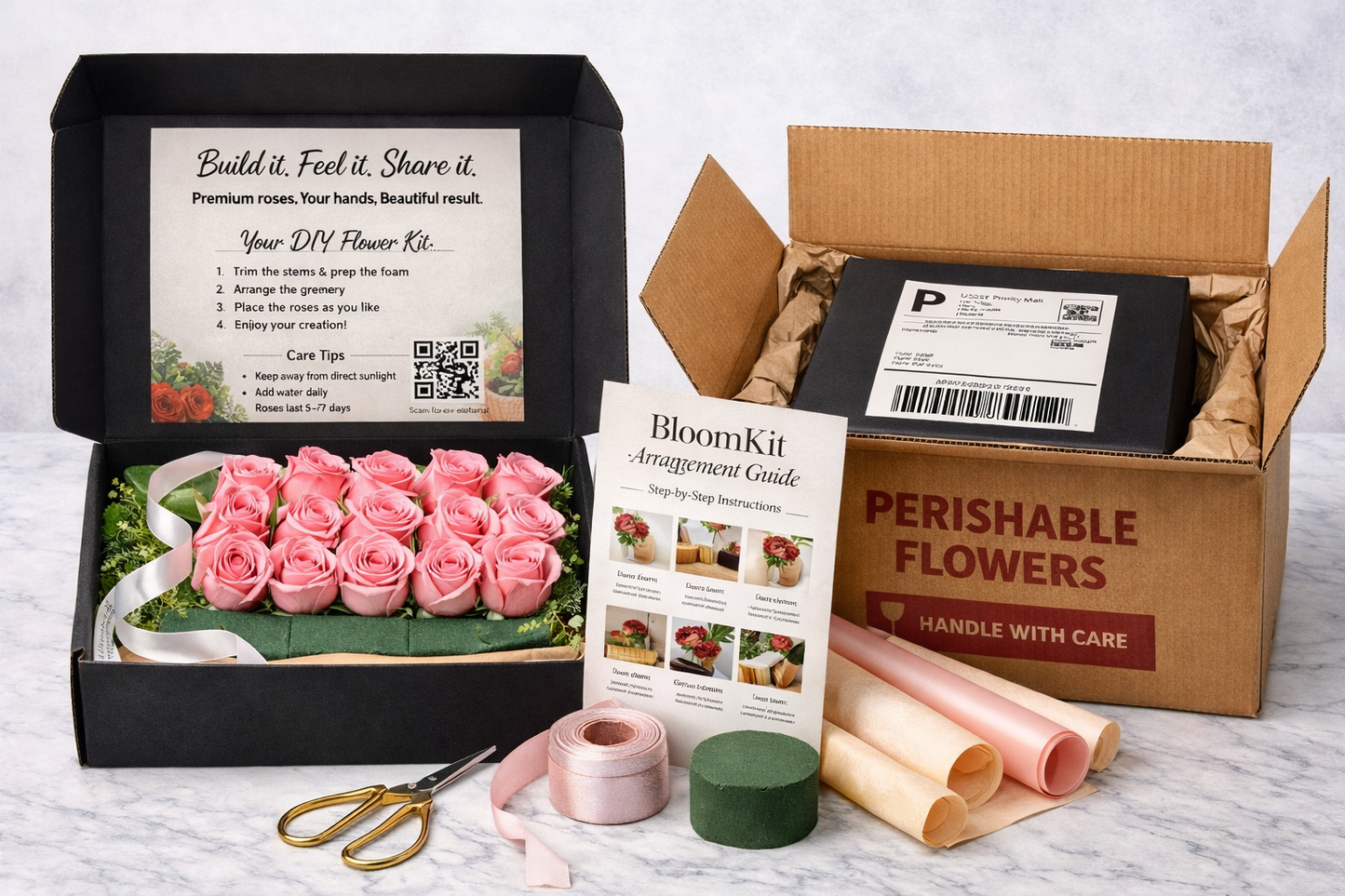 Luxury Blossoms — Premium Rose Gift Box | 12 Roses + Curated Greenery COMING SOON!!